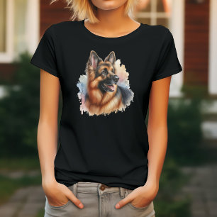 Schäferhund i akvarell t shirt