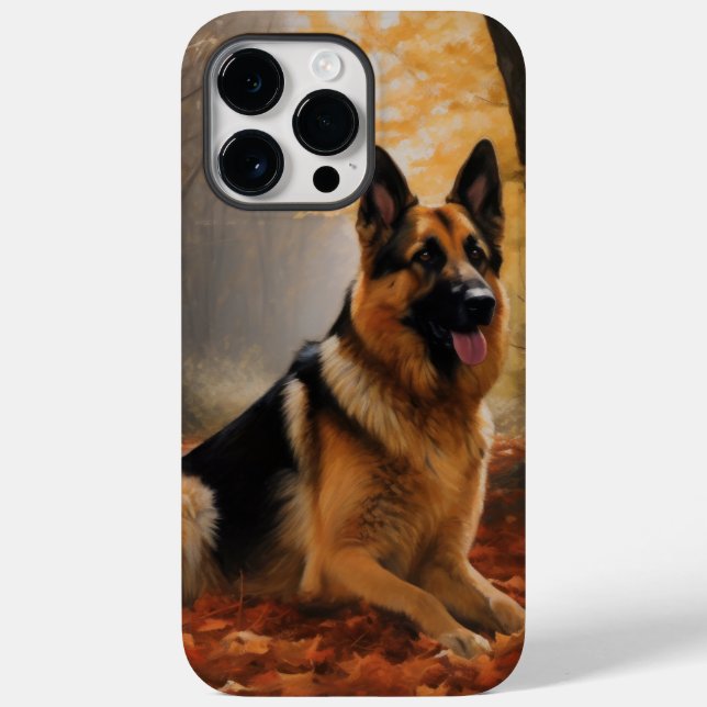 Schäferhund i höstlöv faller inspirerar (Baksida)