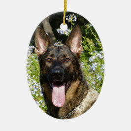 Schäferhund Julgransprydnad Keramik