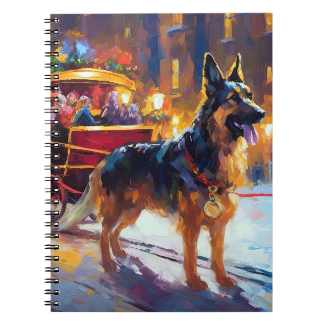 Schäferhund Julhögtid Anteckningsbok (Framsidan)