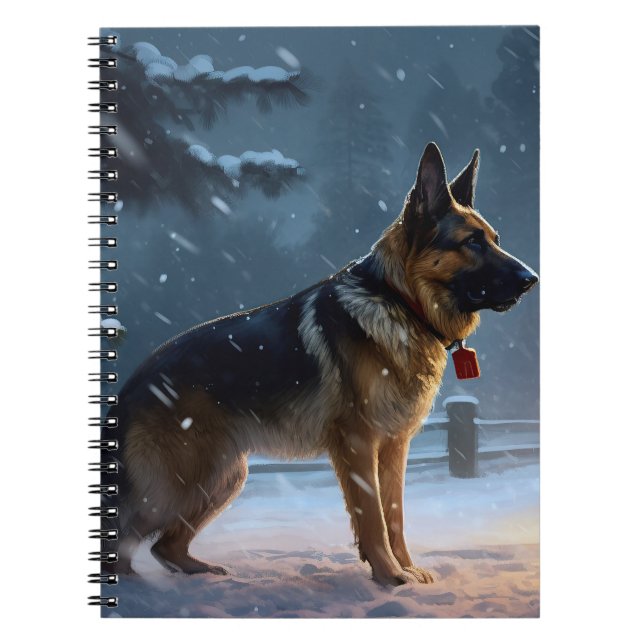 Schäferhund Julhögtid Anteckningsbok (Framsidan)
