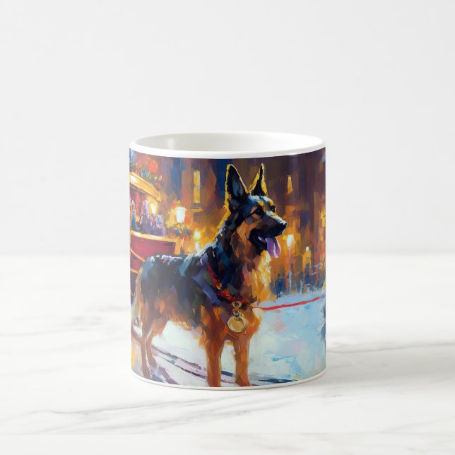 Schäferhund Julhögtid Kaffemugg (Center)