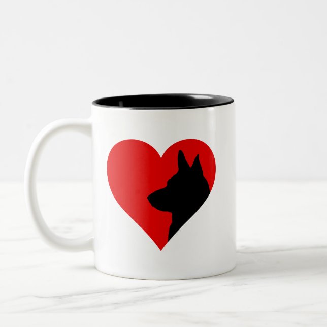Schäferhund Kaffe Mugg (Vänster)