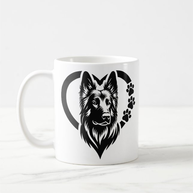 Schäferhund Kaffemugg (Vänster)