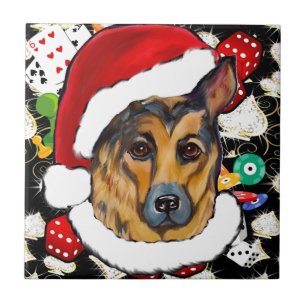 SCHÄFERHUND KAKELPLATTA