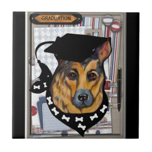 SCHÄFERHUND KAKELPLATTA