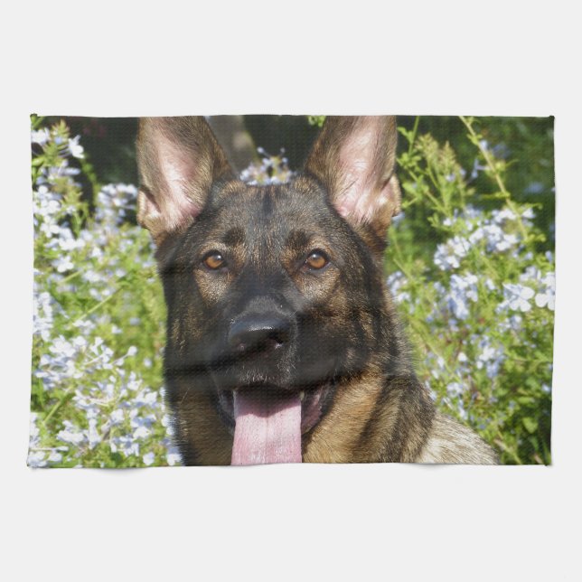 Schäferhund Kökshandduk (Horisontell)