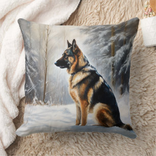 Schäferhund Låt det snöa jul Kudde