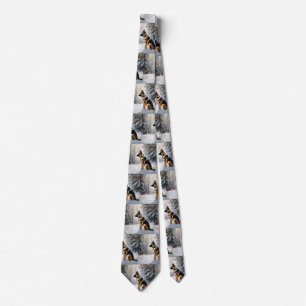 Schäferhund Låt det snöa jul Slips