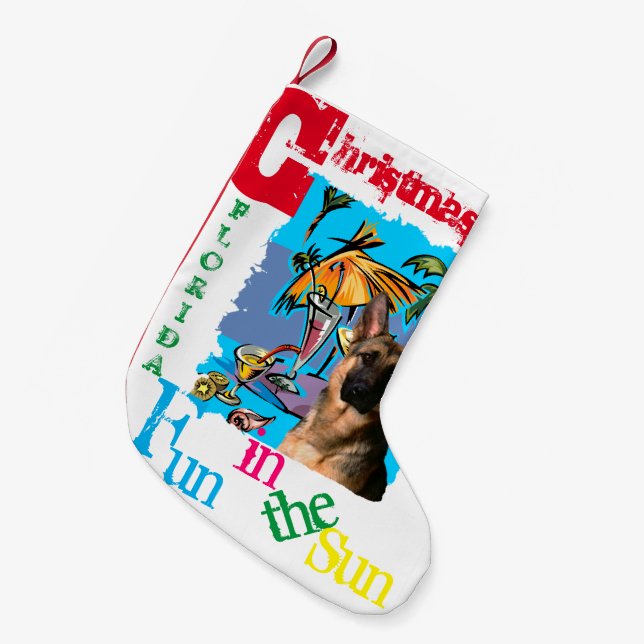 Schäferhund Liten Julstrumpa (Framsidan (Hängande))