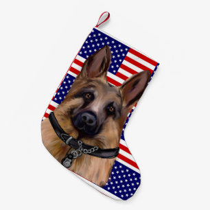 Schäferhund Liten Julstrumpa