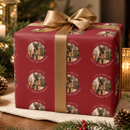 Schäferhund Livet är Bättre Röd Jul Presentpapper