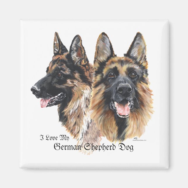 Schäferhund Magnet (Framsidan)
