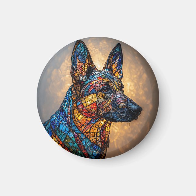 Schäferhund Magnet (Framsidan)