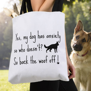 Schäferhund Min Hund Har Ångest Backa Undan Morra  Tygkasse