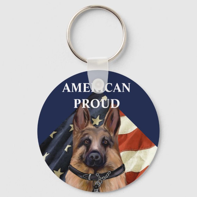 Schäferhund   nyckelring (Framsida)