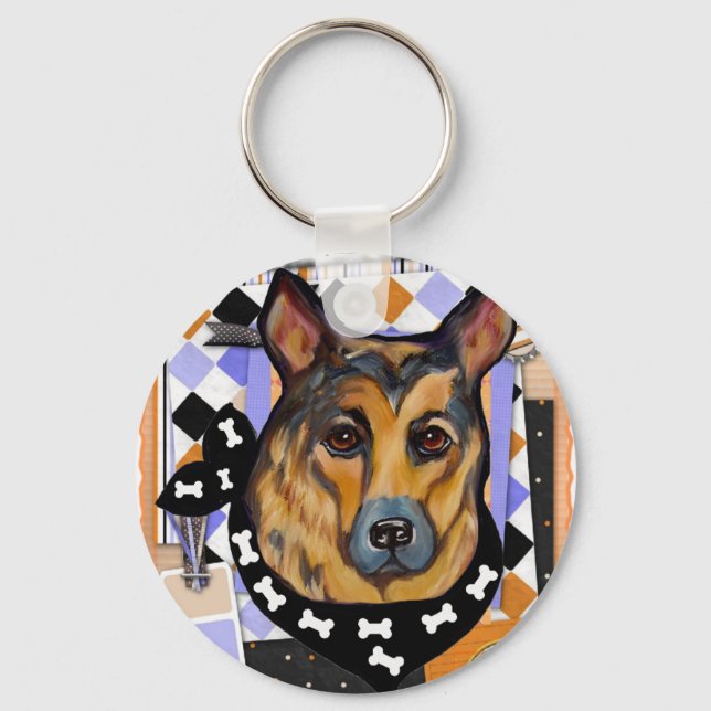 SCHÄFERHUND NYCKELRING (Framsida)