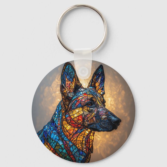Schäferhund Nyckelring (Framsida)