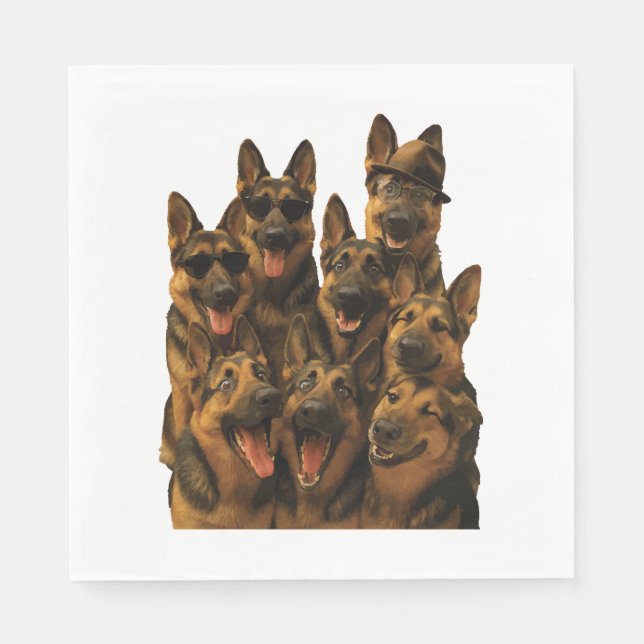Schäferhund Pappersservett (Framsidan)
