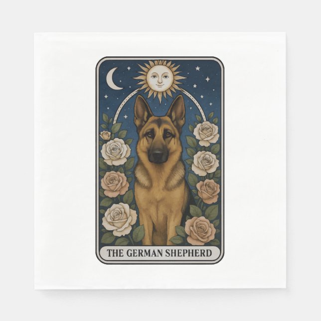 Schäferhund Pappersservett (Framsidan)