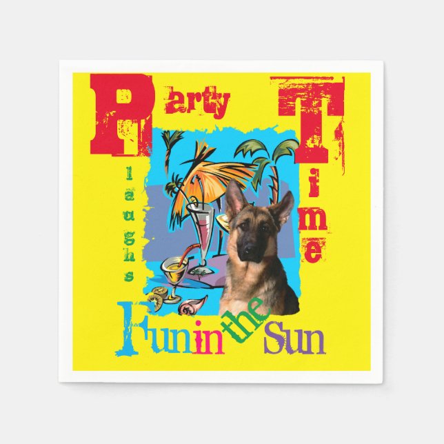 Schäferhund Pappersservett (Framsidan)