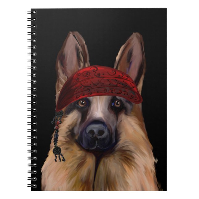 Schäferhund Pirat Anteckningsbok (Framsidan)