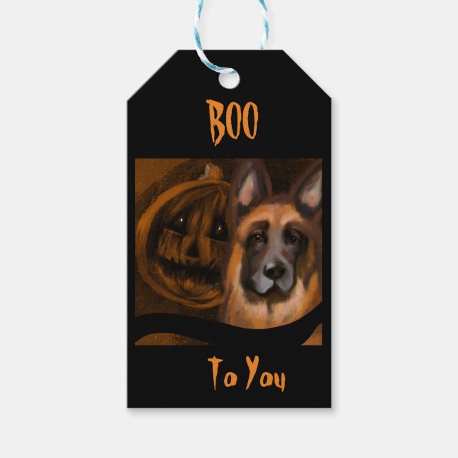 Schäferhund  presentetikett (Framsidan)