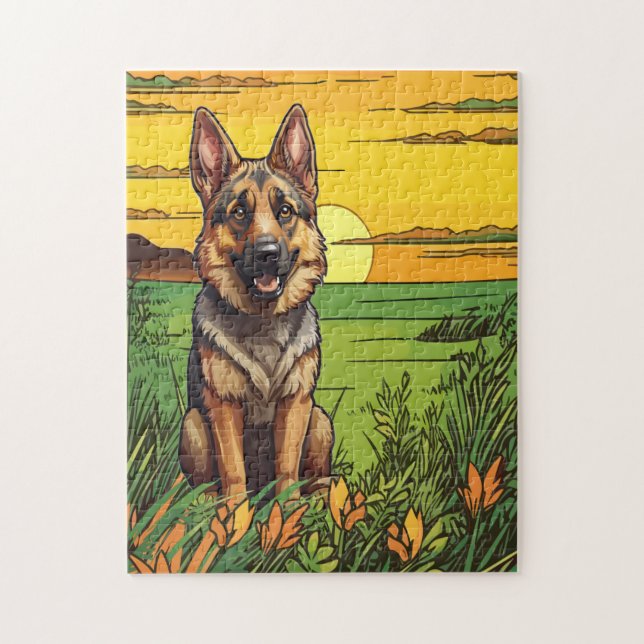 Schäferhund Pussel (Vertikal)