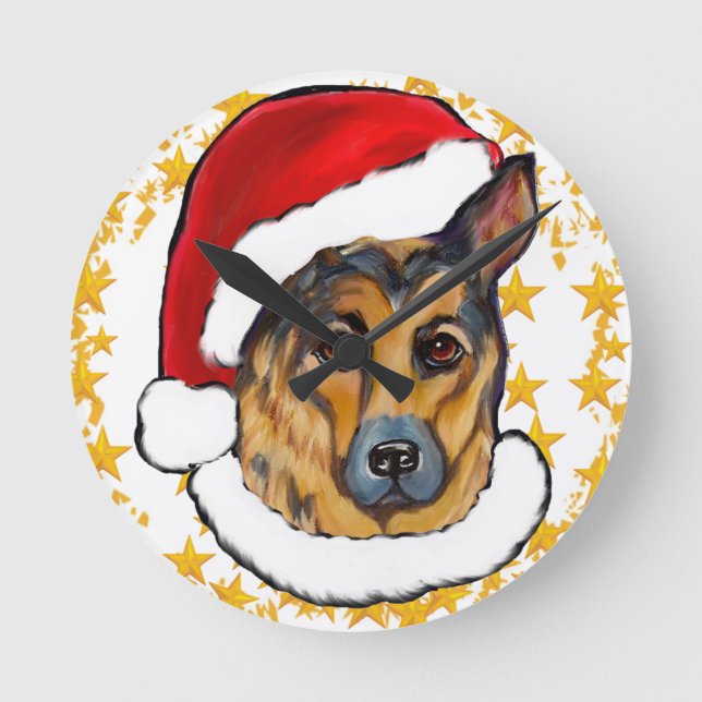 SCHÄFERHUND RUND KLOCKA (Framsida)