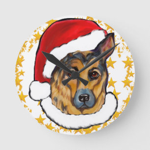 SCHÄFERHUND RUND KLOCKA