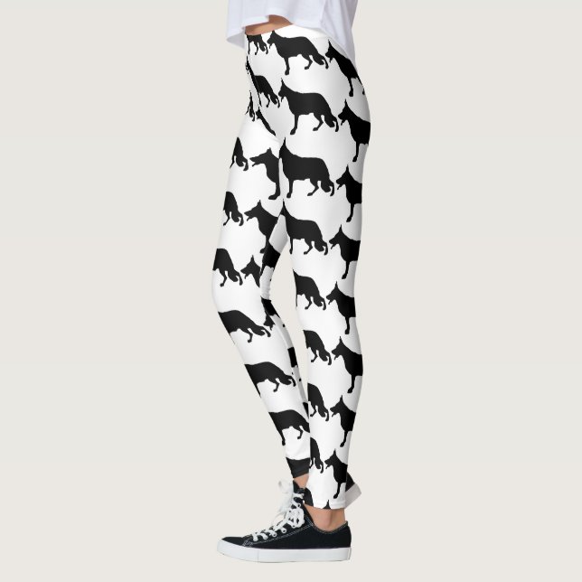 Schäferhund Schwarz Pur Leggings (Vänster)
