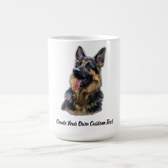 Schäferhund Skapa din egen anpassade text  Kaffemugg (Center)
