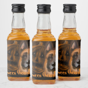 Schäferhund  spritflaskor etikett