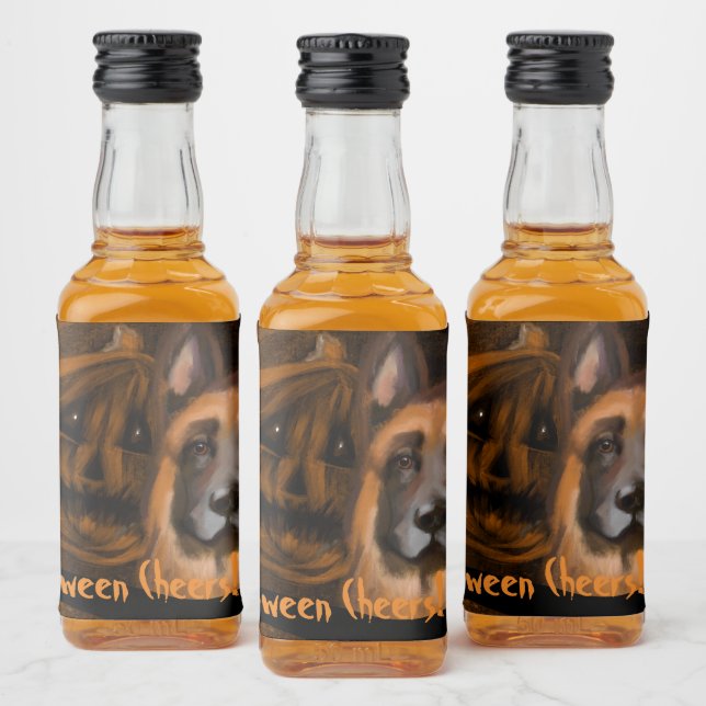 Schäferhund  spritflaskor etikett (Flaskor)