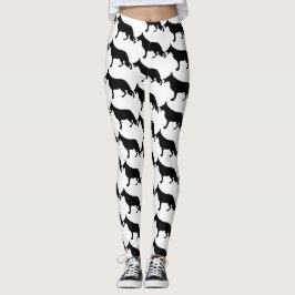 Schäferhund Svart Ren Leggings