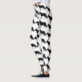 Schäferhund Svart Ren Leggings