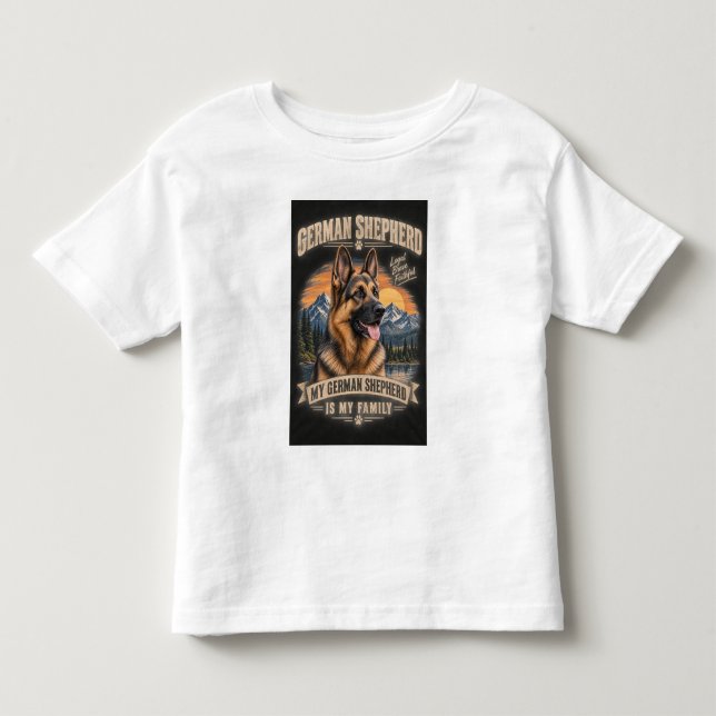 schäferhund t shirt (Framsida)