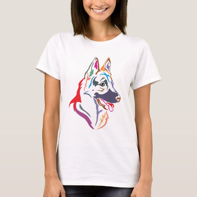 Schäferhund T Shirt (Framsida)