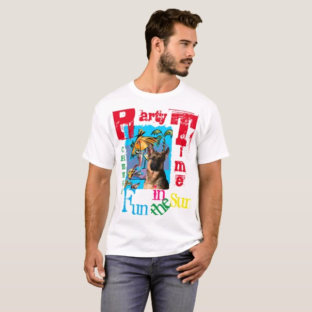 Schäferhund T Shirt (Hel framsida)