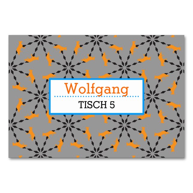 Schäferhund Tischkarten Bordsnummer (Framsidan)