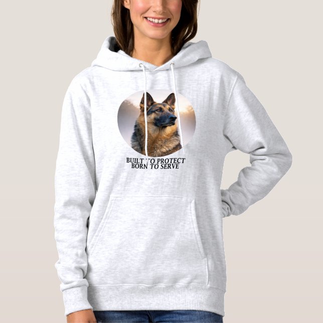 Schäferhund Uppfostrad för att Skydda T Shirt (Framsida)