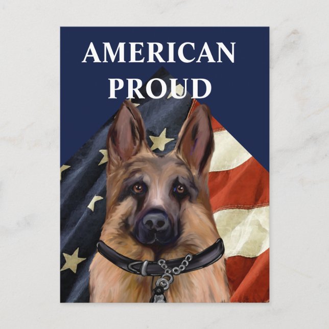 Schäferhund   vykort (Framsida)