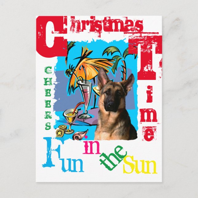 Schäferhund Vykort (Framsida)