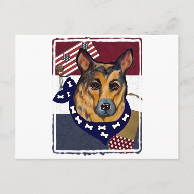 SCHÄFERHUND VYKORT (Framsida)