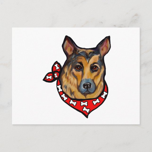 SCHÄFERHUND VYKORT (Framsida)