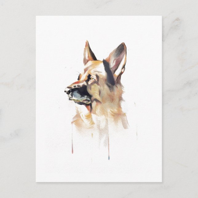 Schäferhund vykort, present till hundälskare vykort (Framsida)