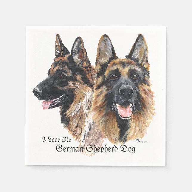 Schäferhundar Pappersservett (Framsidan)