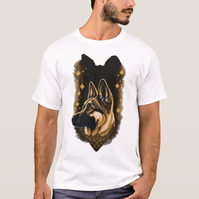 Schäferhunden 011  t shirt (Framsida)