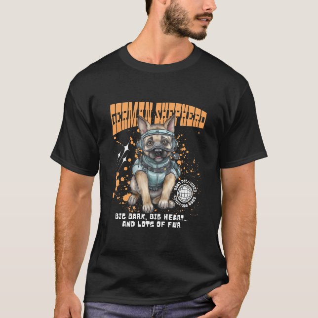 Schäferhundskall T Shirt (Framsida)