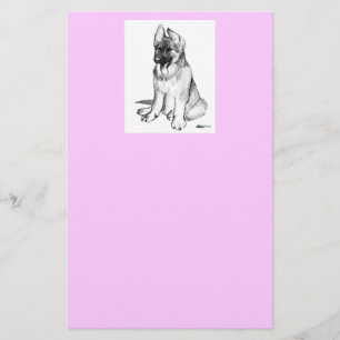 Schäferhundvalp Brevpapper